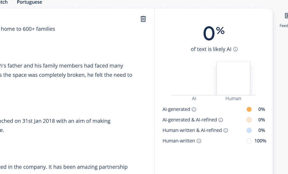 Side-by-side comparison screenshot of Website A versus Website B homepage content, showing how Website B's storytelling approach creates emotional connection versus Website A's formal, fact-based tone